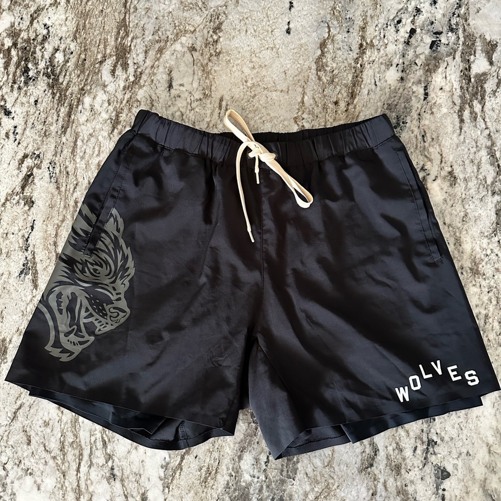 Black  Darc Sport Wolves Shorts